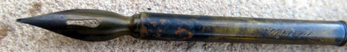 GORGEROUS 8" LONG DIPPER WITH REPOUSSE GRAPE VINE PATTERN. Fine flexible pen